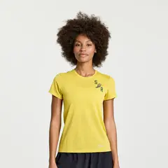 Saucony Stopwatch Graphic Γυναικείο Κοντομάνικο, Μέγεθος: XS